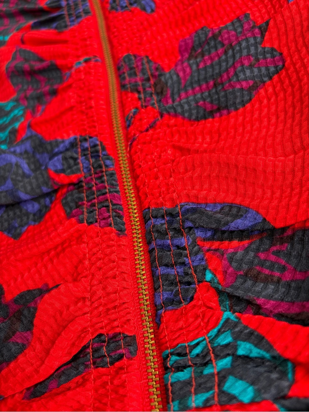 Marc by Marc Jacobs Mareika red tulip print dress textured 100% silk-jacquard 4 - Picture 14 of 17
